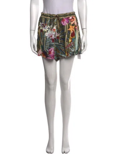 Pre-owned Camilla Silk Mini Shorts In Blue