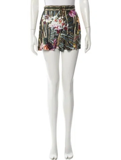 Pre-owned Camilla Silk Mini Shorts In Multi