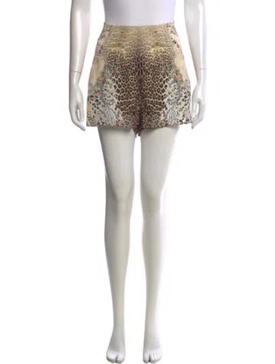 Pre-owned Camilla Silk Mini Shorts In Neutral