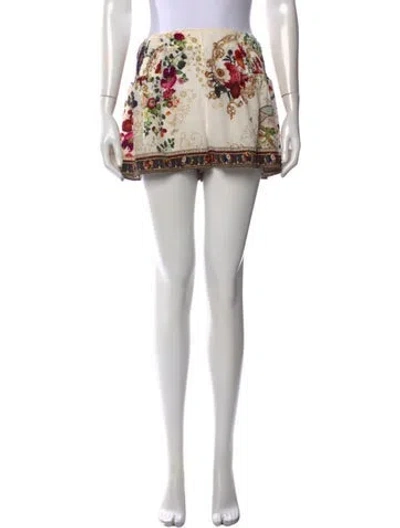 Pre-owned Camilla Silk Mini Shorts In Neutral
