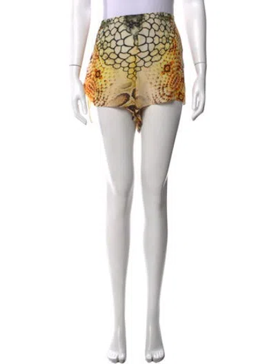 Pre-owned Camilla Silk Mini Shorts In Neutrals