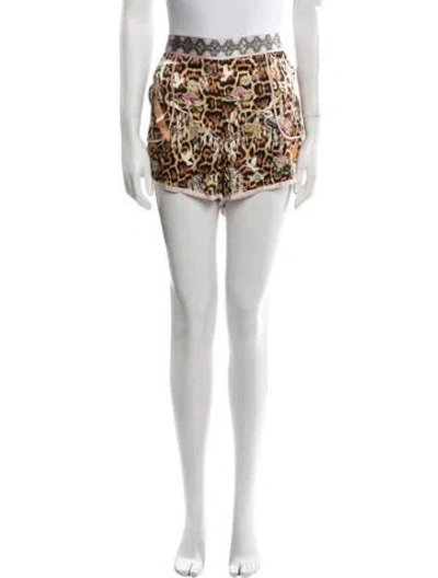 Pre-owned Camilla Silk Mini Shorts In Yellow