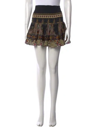 Pre-owned Camilla Silk Mini Skirt In Black