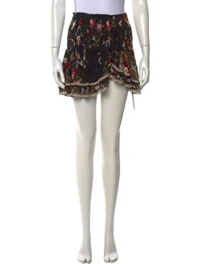 Pre-owned Camilla Silk Mini Skirt In Black