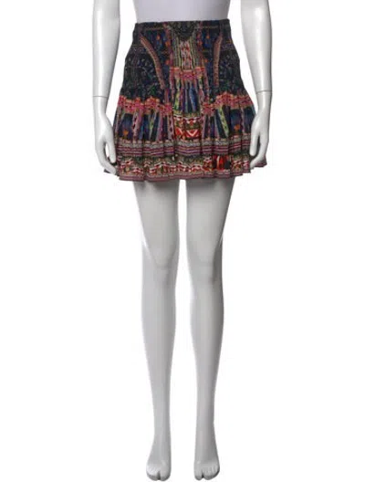 Pre-owned Camilla Silk Mini Skirt In Black