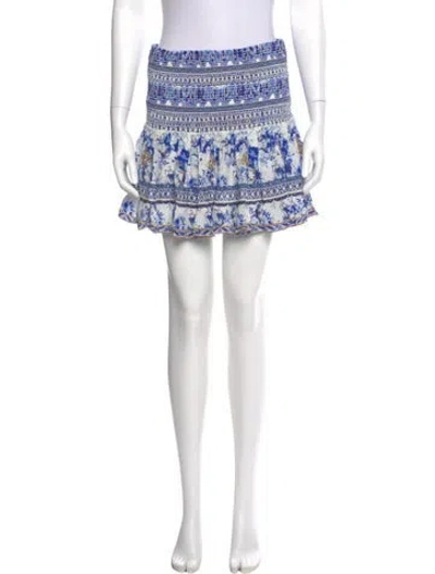 Pre-owned Camilla Silk Mini Skirt In Blue