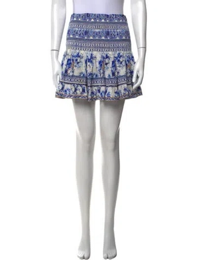 Pre-owned Camilla Silk Mini Skirt In Blue