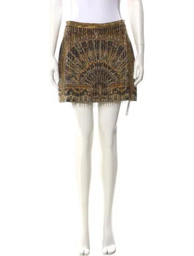 Pre-owned Camilla Silk Mini Skirt In Multi