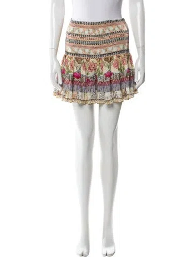 Pre-owned Camilla Silk Mini Skirt In Neutral