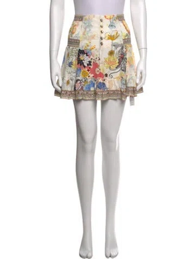 Pre-owned Camilla Silk Mini Skirt In Neutrals