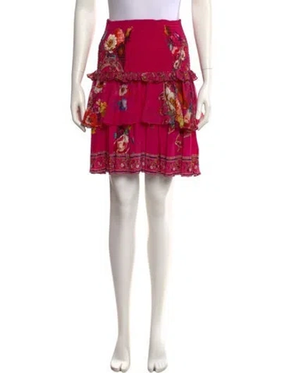 Pre-owned Camilla Silk Mini Skirt In Pink