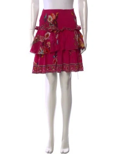 Pre-owned Camilla Silk Mini Skirt In Pink