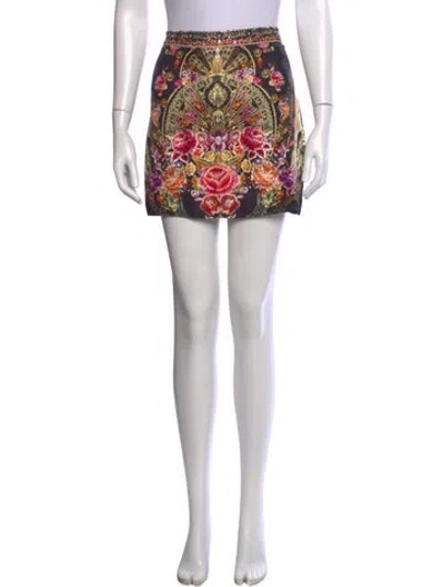 Pre-owned Camilla Silk Mini Skirt W/ Tags In Black