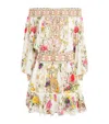 Camilla Silk Off-the-shoulder Mini Dress