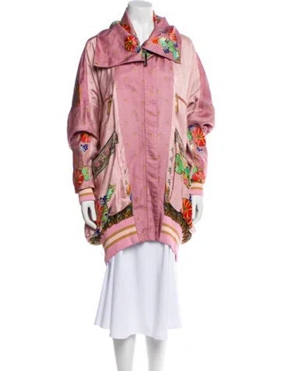 Pre-owned Camilla Silk Paisley Print Jacket In Pink