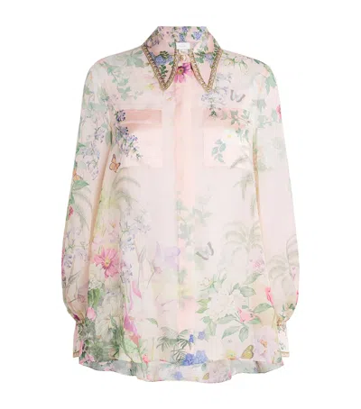 Camilla Silk Palacio Playground Blouse In Pink
