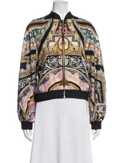 Pre-owned Camilla Silk Patterned Bomber Jacket In Multicolor