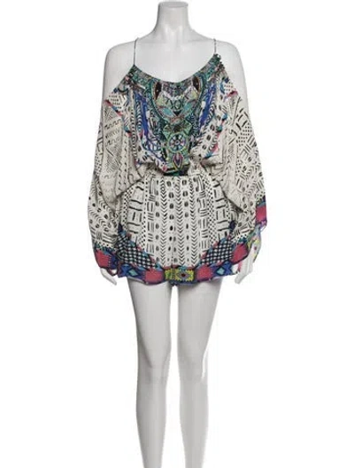 Pre-owned Camilla Silk Patterned Jumpsuit In Pink