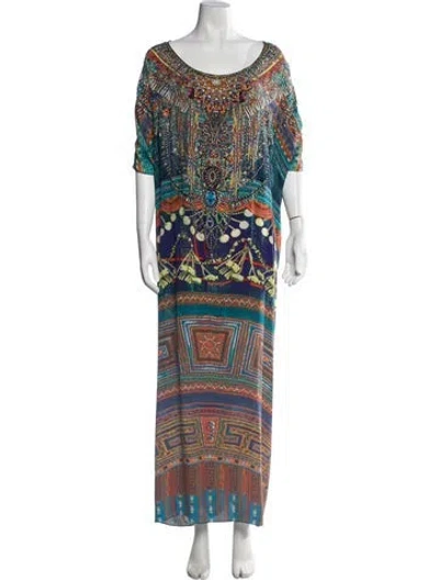 Pre-owned Camilla Silk Patterned Nightgown In Blue