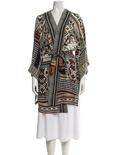 Pre-owned Camilla Silk Patterned Robe In Multicolor