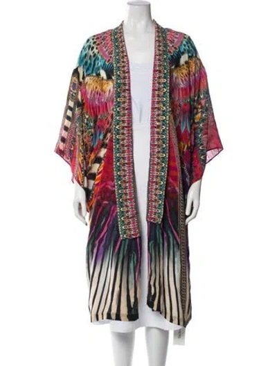 Pre-owned Camilla Silk Patterned Robe In Multicolor