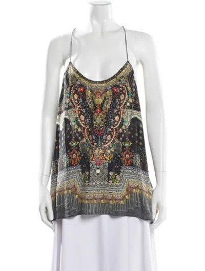 Pre-owned Camilla Silk Patterned Top In Multi