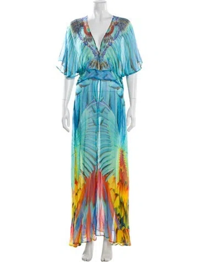 Pre-owned Camilla Silk Printed Blouse In Blue