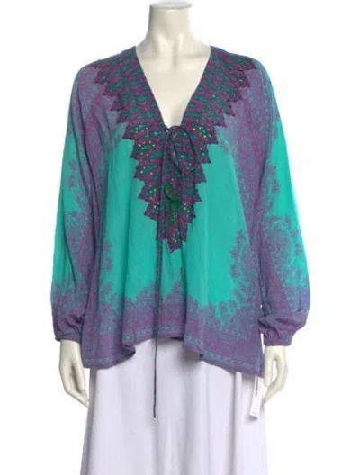 Pre-owned Camilla Silk Printed Blouse In Multi