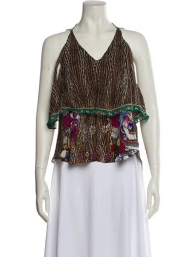 Pre-owned Camilla Silk Printed Blouse In Multi
