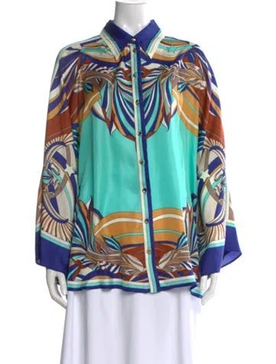 Pre-owned Camilla Silk Printed Blouse In Multi