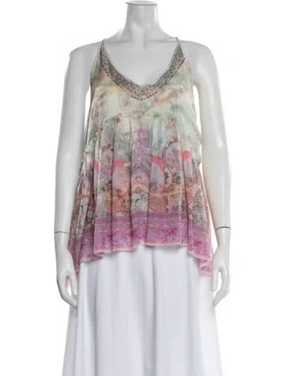 Pre-owned Camilla Silk Printed Blouse In Multicolor