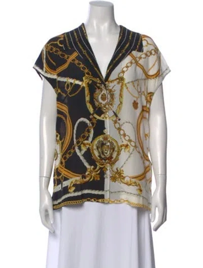 Pre-owned Camilla Silk Printed Blouse W/ Tags In Multi