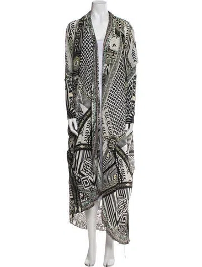 Pre-owned Camilla Silk Printed Jacket In White