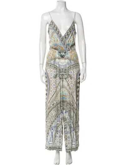 Pre-owned Camilla Silk Printed Jumpsuit In Multicolor