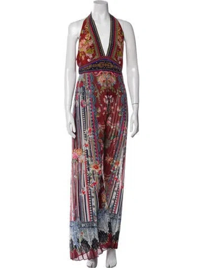 Pre-owned Camilla Silk Printed Jumpsuit W/ Tags In Multi