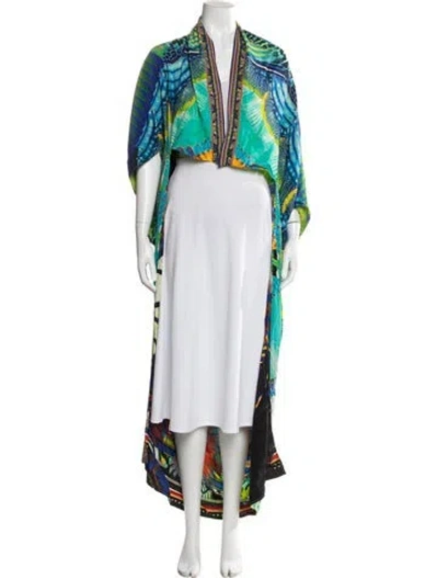 Pre-owned Camilla Silk Printed Lounge Set In Blue