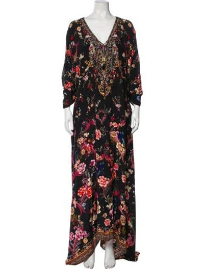 Pre-owned Camilla Silk Printed Nightgown In Blue