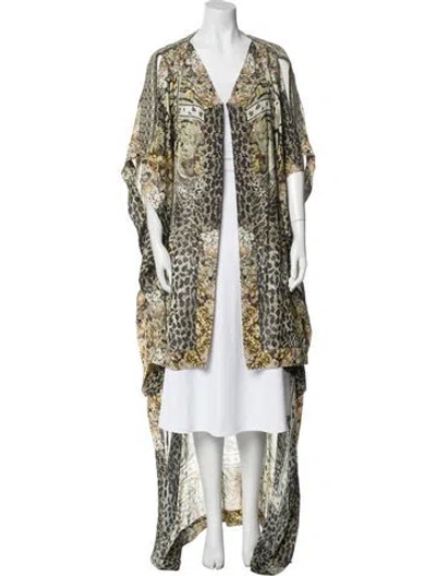 Pre-owned Camilla Silk Printed Robe In Multi