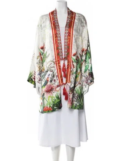 Pre-owned Camilla Silk Printed Robe In Multi