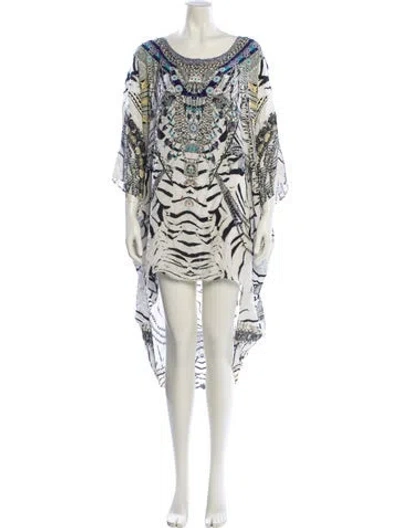 Pre-owned Camilla Silk Printed Robe In Neutral