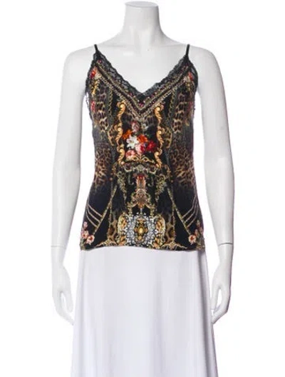 Pre-owned Camilla Silk Printed Top In Multi