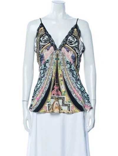 Pre-owned Camilla Silk Printed Top In Multi