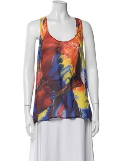 Pre-owned Camilla Silk Printed Top In Multi