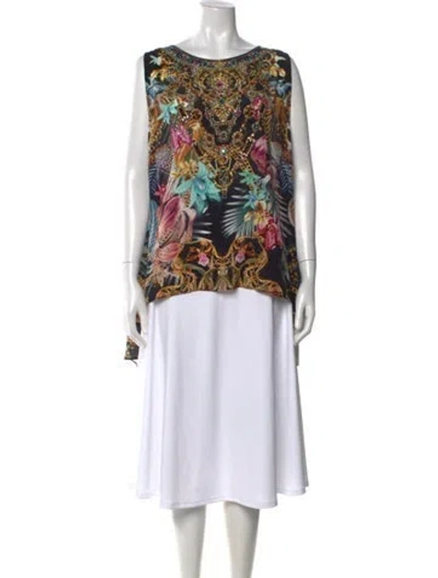 Pre-owned Camilla Silk Printed Top In Red