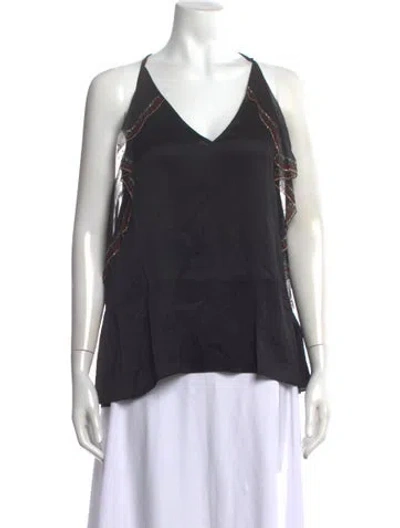 Pre-owned Camilla Silk Printed Top W/ Tags In Black