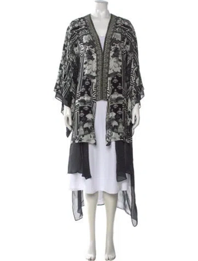 Pre-owned Camilla Silk Printed Tunic In Black