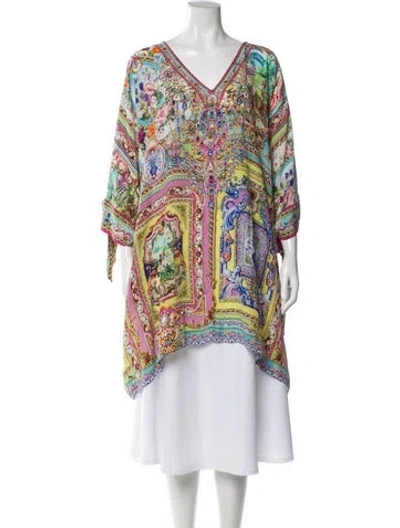 Pre-owned Camilla Silk Printed Tunic In Multi