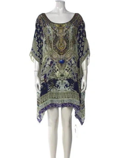 Pre-owned Camilla Silk Printed Tunic In Multi