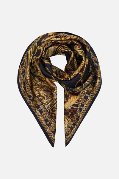 Camilla Silk Square Scarf Era Of Empires In Gold