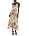 Camilla Long Dress With Tie Front Egyptian Rose In Egyptian Rose